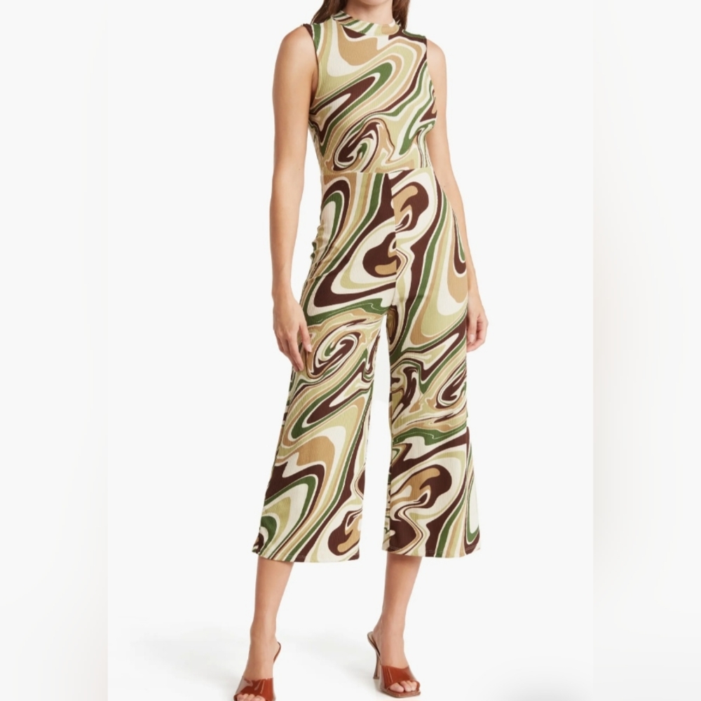 NWT Nordstrom Rack Knit Elastic Waist Jumpsuit | Medium